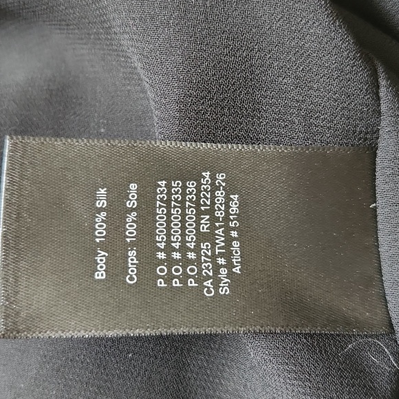 Aritzia Babaton EUC XS 100% real silk black romper - Picture 13 of 16